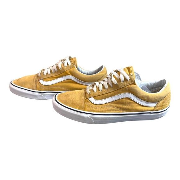 Vans Old School Yellow Suede Canvas Mens Sneakers Sz 11.5 US Trainers Shoes READ - Picture 14 of 16